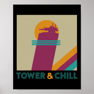 Retro Tower And Chill - Gamer Titan Jäger Warlock Poster