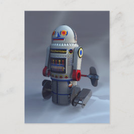 Retro Toy Roboter Nummer 7 Postkarte