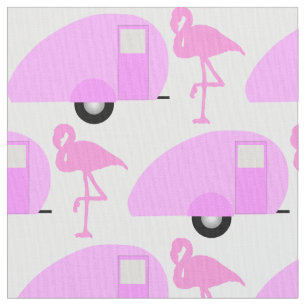 Retro-Tränenanhänger-Camper Rosa Flamingo Stoff