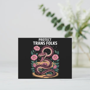 Retro Trans-Stolz Trans-Recht Trans-Personen schüt Postkarte