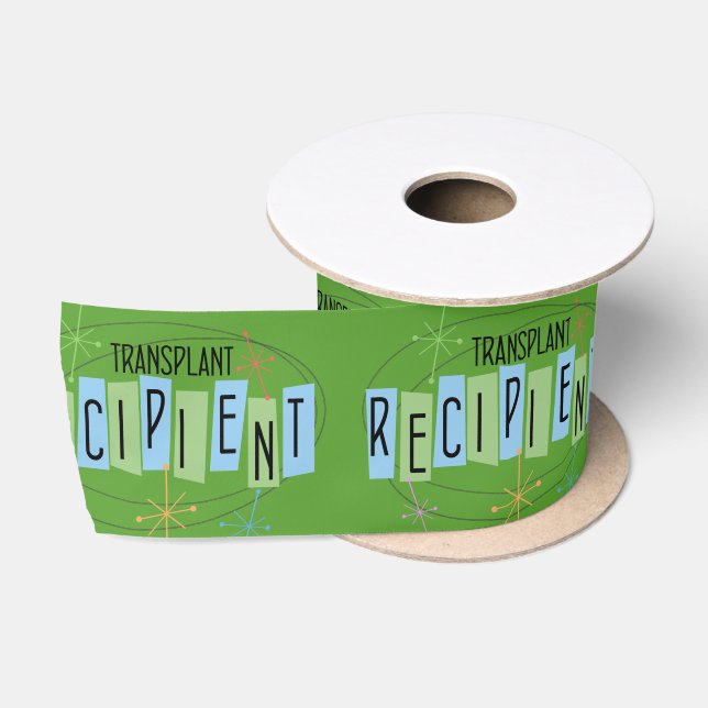 Retro Transplantat Empfänger mit grünem Hintergrun Satinband (Spule)