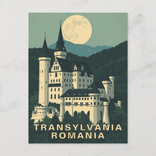 Retro Transsilvanien Rumänien Reise Gotischer Turm Postkarte