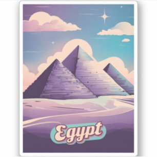 Retro Travel 80er Synthwave Alte Ägyptische Pyrami Aufkleber