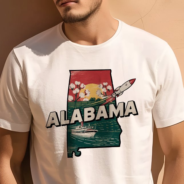 Retro Travel Iconic Alabama Graphic T-Shirt (Von Creator hochgeladen)