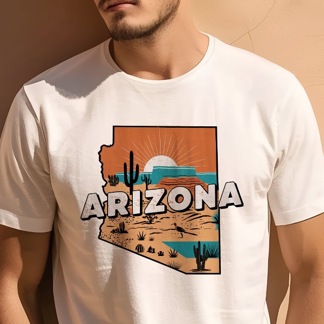 Retro Travel Iconic Arizona Grafik T-Shirt (Von Creator hochgeladen)