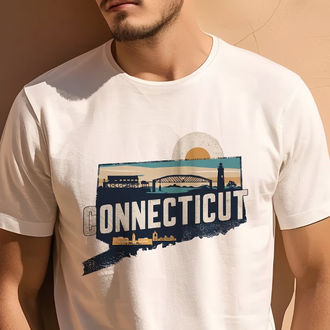 Retro Travel Iconic Connecticut Graphic T-Shirt (Von Creator hochgeladen)