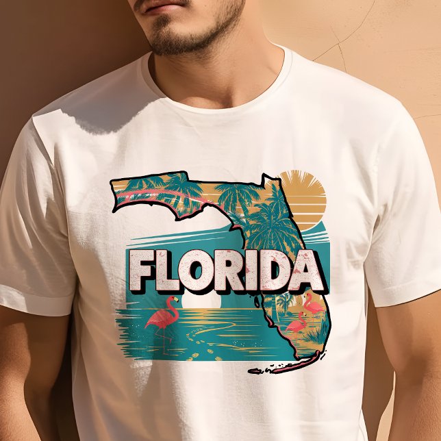 Retro Travel Iconic Florida Graphic T-Shirt (Von Creator hochgeladen)