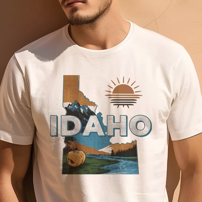 Retro Travel Iconic Idaho Graphic T-Shirt (Von Creator hochgeladen)