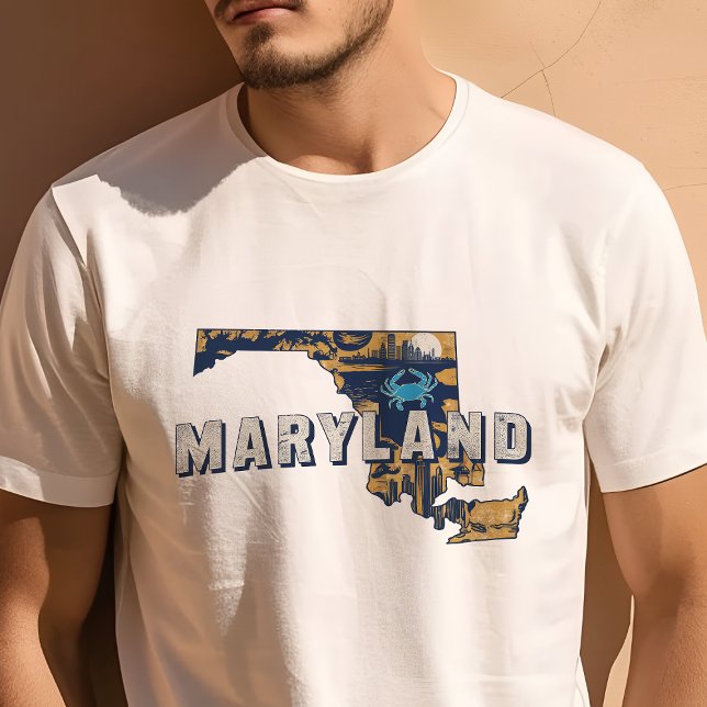 Retro Travel Iconic Maryland Graphic T-Shirt (Von Creator hochgeladen)