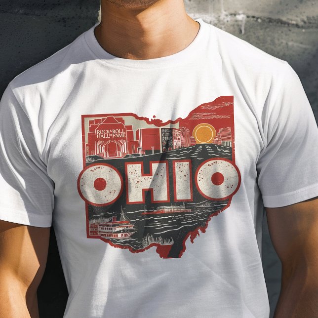 Retro Travel Iconic Ohio Graphic T-Shirt (Von Creator hochgeladen)