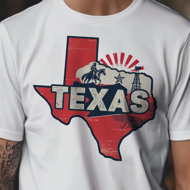 Retro Travel Iconic Texas Graphic T-Shirt (Von Creator hochgeladen)