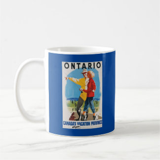Retro Travel Ontario Poster Kaffeetasse
