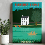 Retro Travel Poster Fletcher's Cove Washington DC Leinwanddruck<br><div class="desc">Dieses Retro-Stil Reiseplakat Leinwand Kunst zeigt Fletchers Cove (Fletchers Boathouse) auf der Chesapeake & Ohio Canal National Historic Sehenswürdigkeit in Washington DC. Es ist perfekt für jeden,  der an den Wochenenden Bootfahren und auf dem alten Kanal und auf dem Schleppweg verbracht hat.</div>