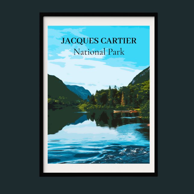 Retro Travel Style Jacques Cartier Nationalpark Poster (Von Creator hochgeladen)