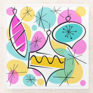 Retro Trebles Untersetzer Glas