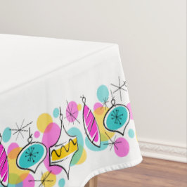 Retro Tree Baubles border tablecloth 60x84 Tischdecke
