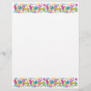 Retro Tree Baubles Line Header Footer-Kopfzeile