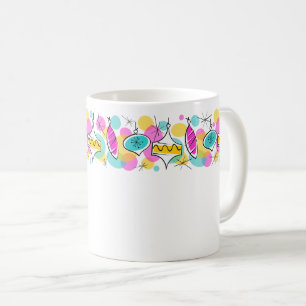 Retro Tree Baubles Line Tasse
