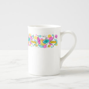 Retro Tree Baubles Line Tasse Knochen China