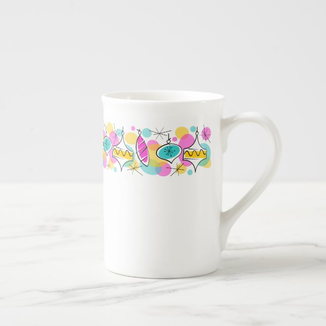 Retro Tree Baubles Line Tasse Knochen China (Rechts)