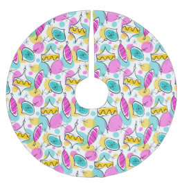 Retro Tree Baubles Multi Tree Rock Polyester Weihnachtsbaumdecke