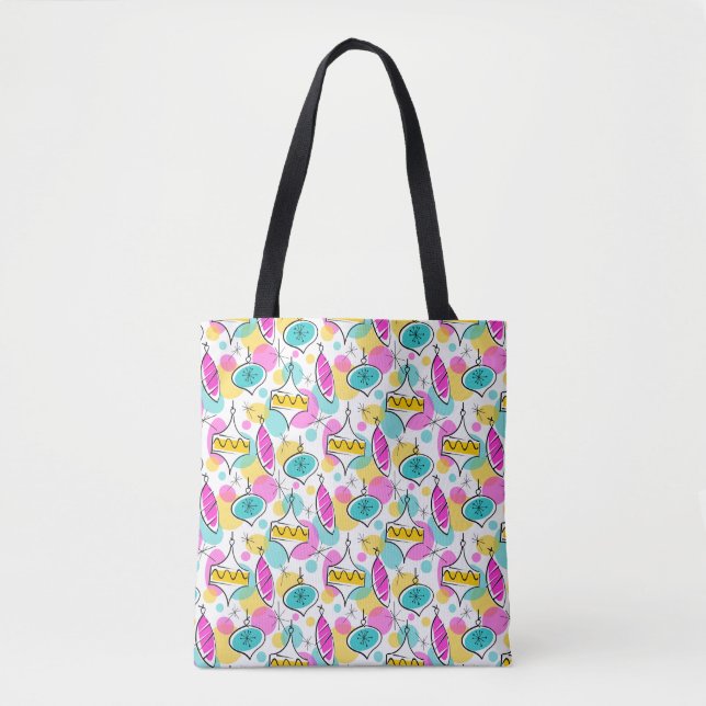 Retro Tree Baubles Multi Tüte Tasche (Vorderseite)