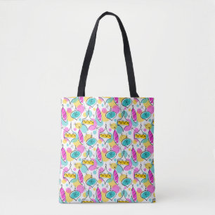 Retro Tree Baubles Multi Tüte türkis Rückseite Tasche