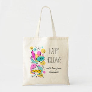 Retro Tree Baubles Side Holidays Tasche