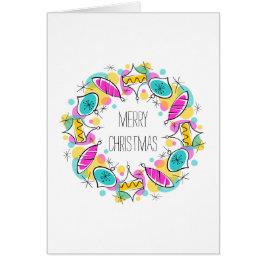 Retro Tree Baubles Weihnachten im Text