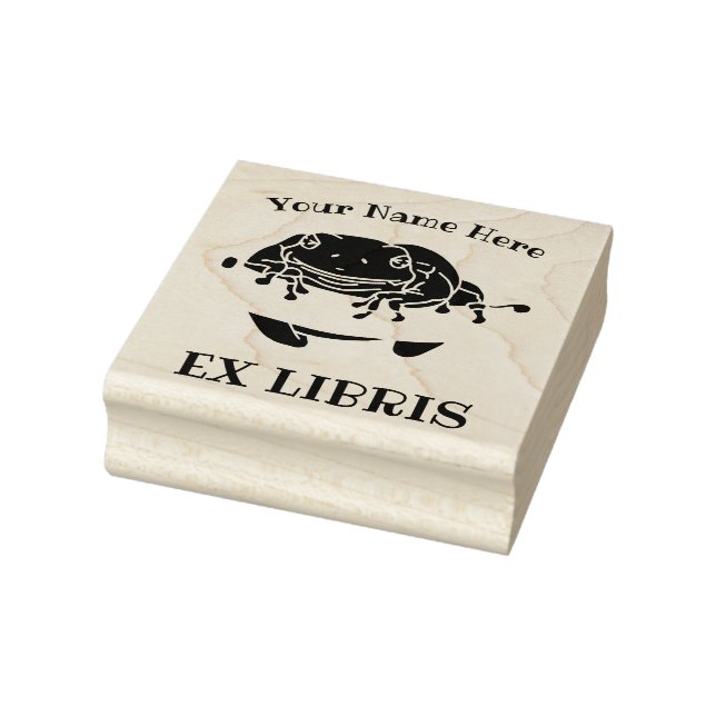 Retro Tree Frog Ex Libris Buchzeichen Rubber Brief Gummistempel (Stempel)