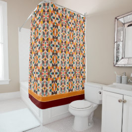Retro Trendy Abstrakt Squares Collection Duschvorhang
