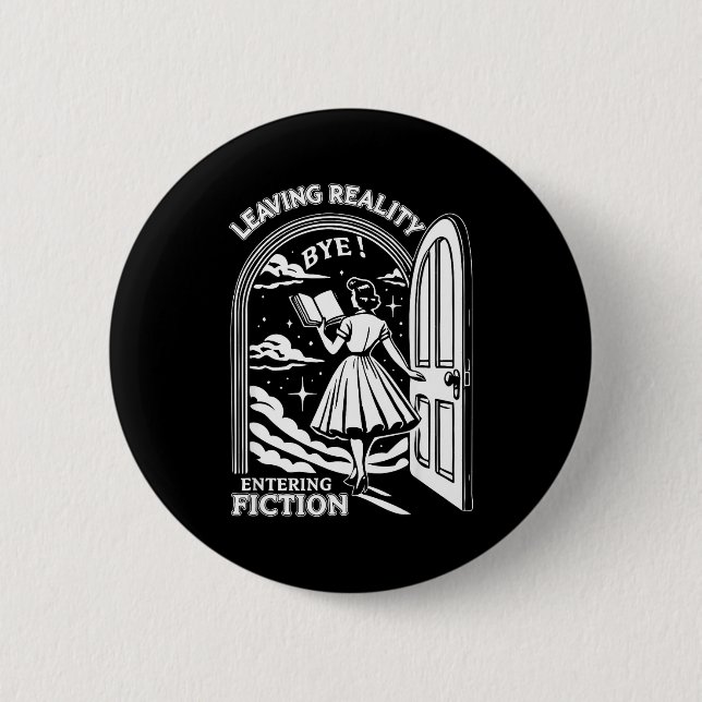 Retro Trendy Bookish Book Lover Reading Quotes Lea Button (Vorderseite)