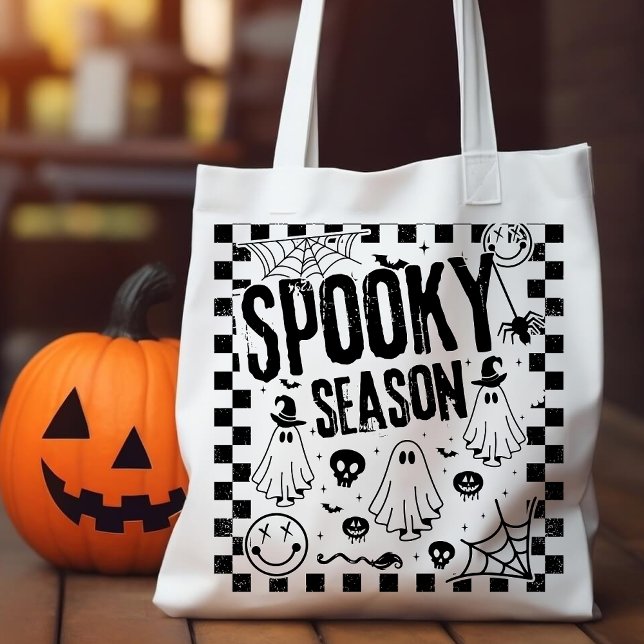 Retro Trendy Halloween Trick oder Treat Ghost Tragetasche (Von Creator hochgeladen)