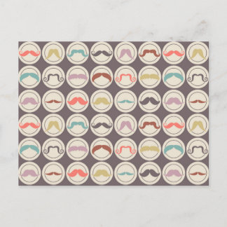 Retro Trendy Handlebar Mustache Postkarte