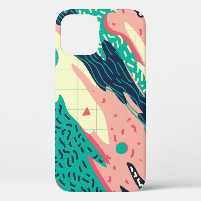 Retro Trendy Memphis Geometric Wallpaper Case-Mate iPhone Hülle (Rückseite)
