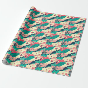 Retro-Trendy-Memphis-Geometrische-Tapete Geschenkpapier