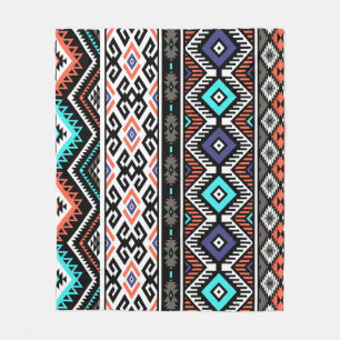 Retro Tribal Navajo: Geometrisch Nahtlos. Fleecedecke