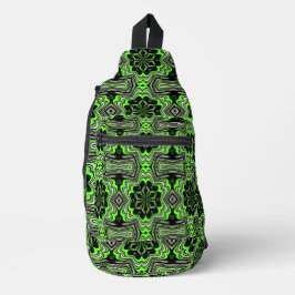 Retro Tribe Green Apfel Blume 33 Crossbody Bag