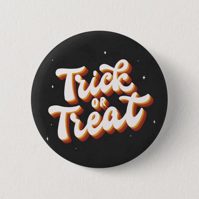 Retro Trick oder Treat Button (Vorderseite)
