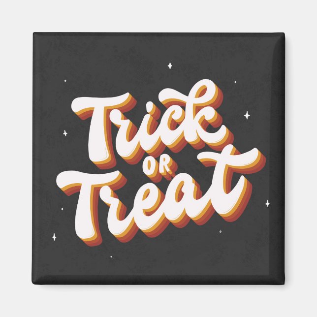 Retro Trick oder Treat Magnet (Vorne)