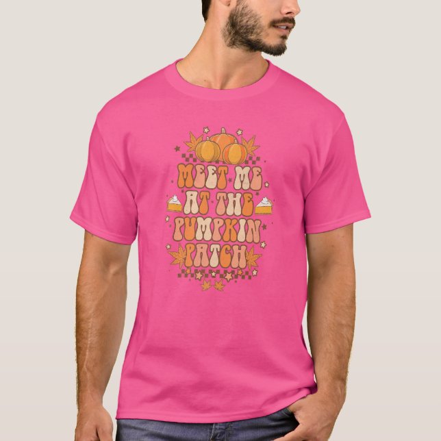 Retro trifft mich beim Pumpkin Patch Fall Harvest  T-Shirt (Vorderseite)