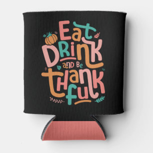 Retro trinken und dankbar zum Erntedankfest sein Dosenkühler