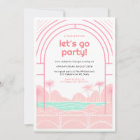 Retro Tropical 16th Pool Party Geburtstag