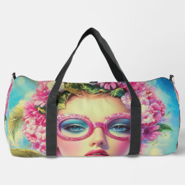 Retro Tropical Beauty Duffle Bag