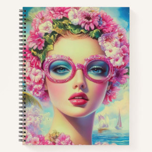 Retro Tropical Beauty Notizbuch