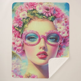 Retro Tropical Beauty Sherpadecke