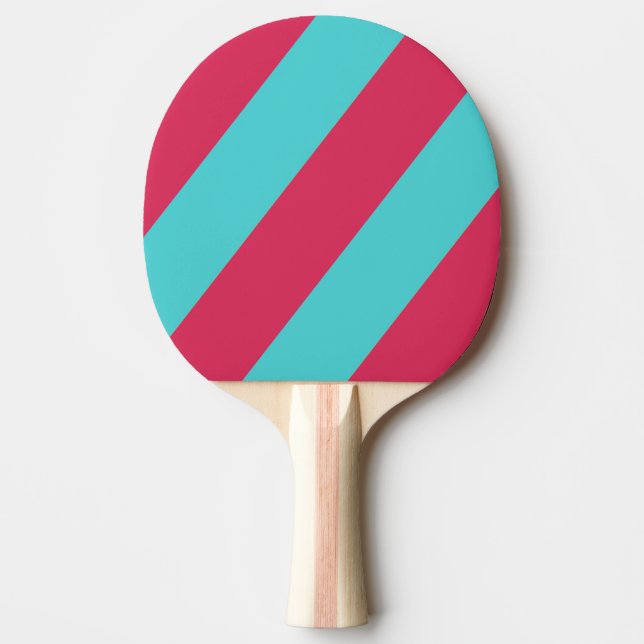Retro Tropical Breeze Bold Stripes Tischtennis Schläger (Vorderseite)