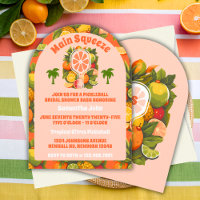 Retro Tropical Citrus Pickleball Brautparty