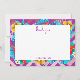 Retro Tropical Summer Fuchsia Brautparty Dankeskarte
