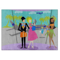 Retro Tropical Vacation Cutting Board